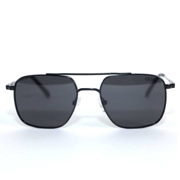 Quay Australia BODYGUARD Polarized Square Aviator Sunglasses - Black/Black - NWT - Picture 1 of 9